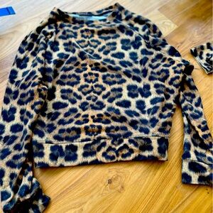 Terez leopard print girls set size medium (top and bottoms).